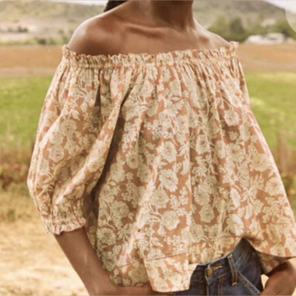 The Great - Garland Puff Sleeve SwingTop